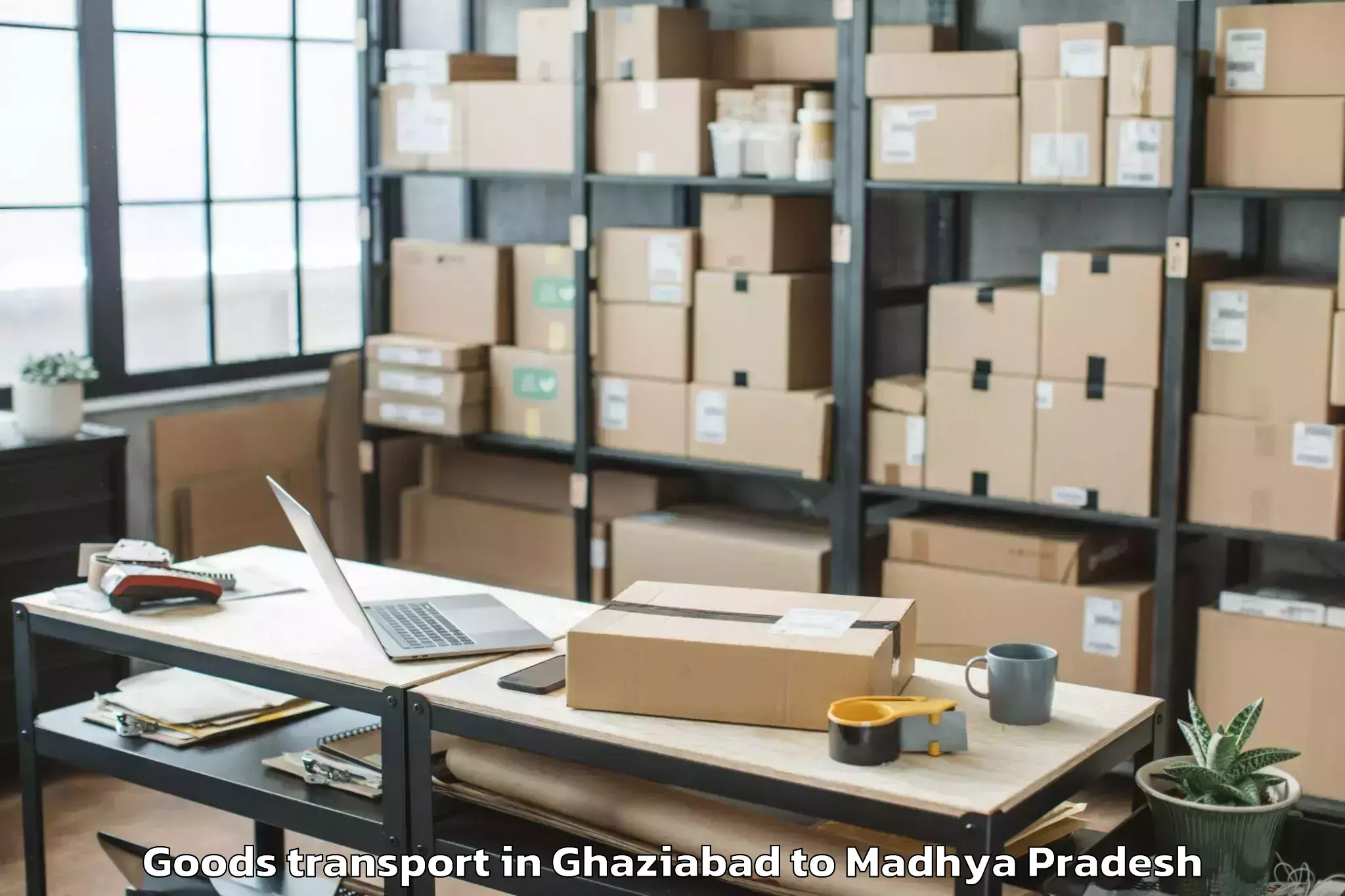 Trusted Ghaziabad to Manawar Goods Transport